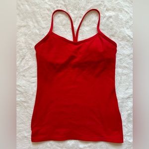 Lululemon Red Tank. Built-in bra. Never been worn